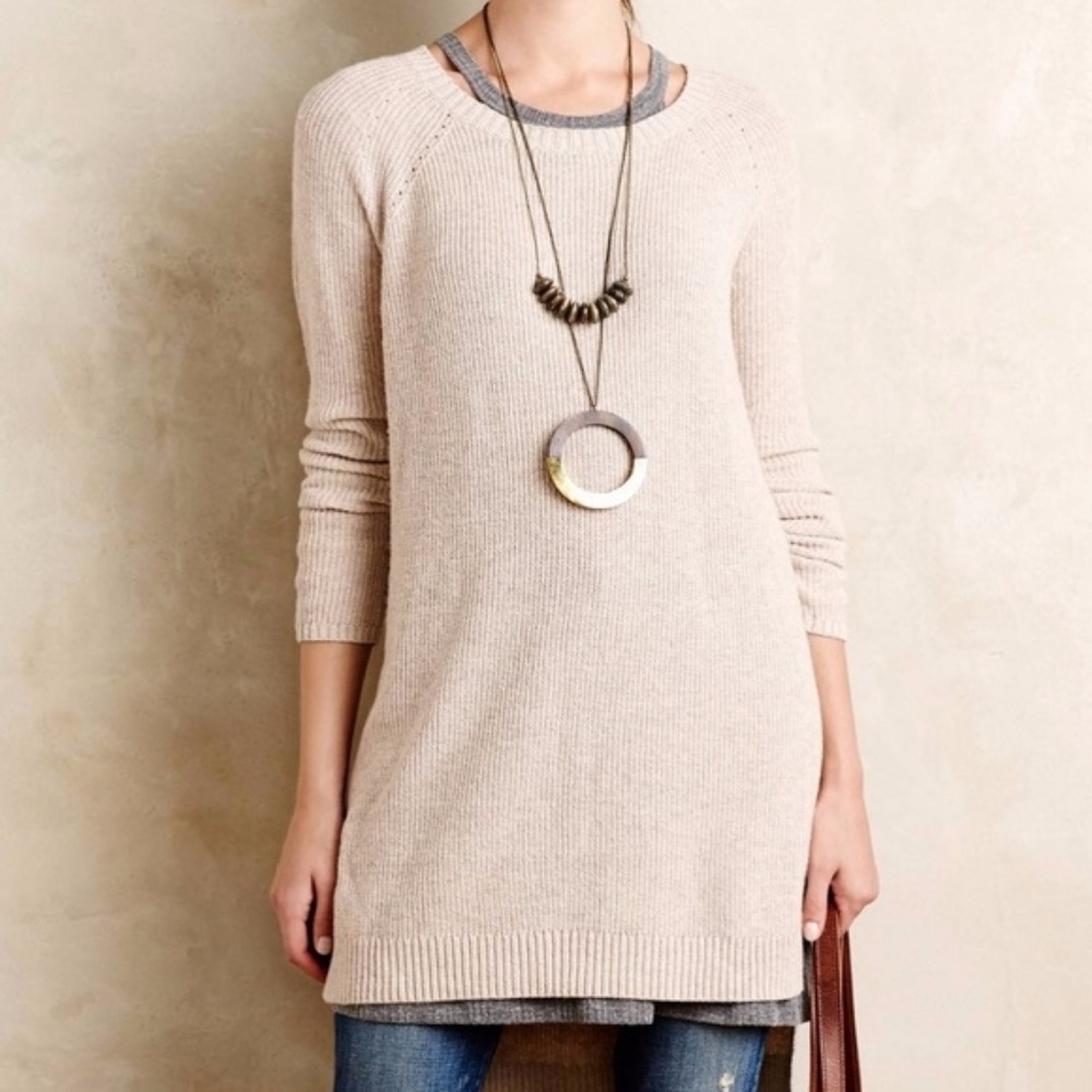 💛 Anthropologie Moth Pasadena Tunic Sweater